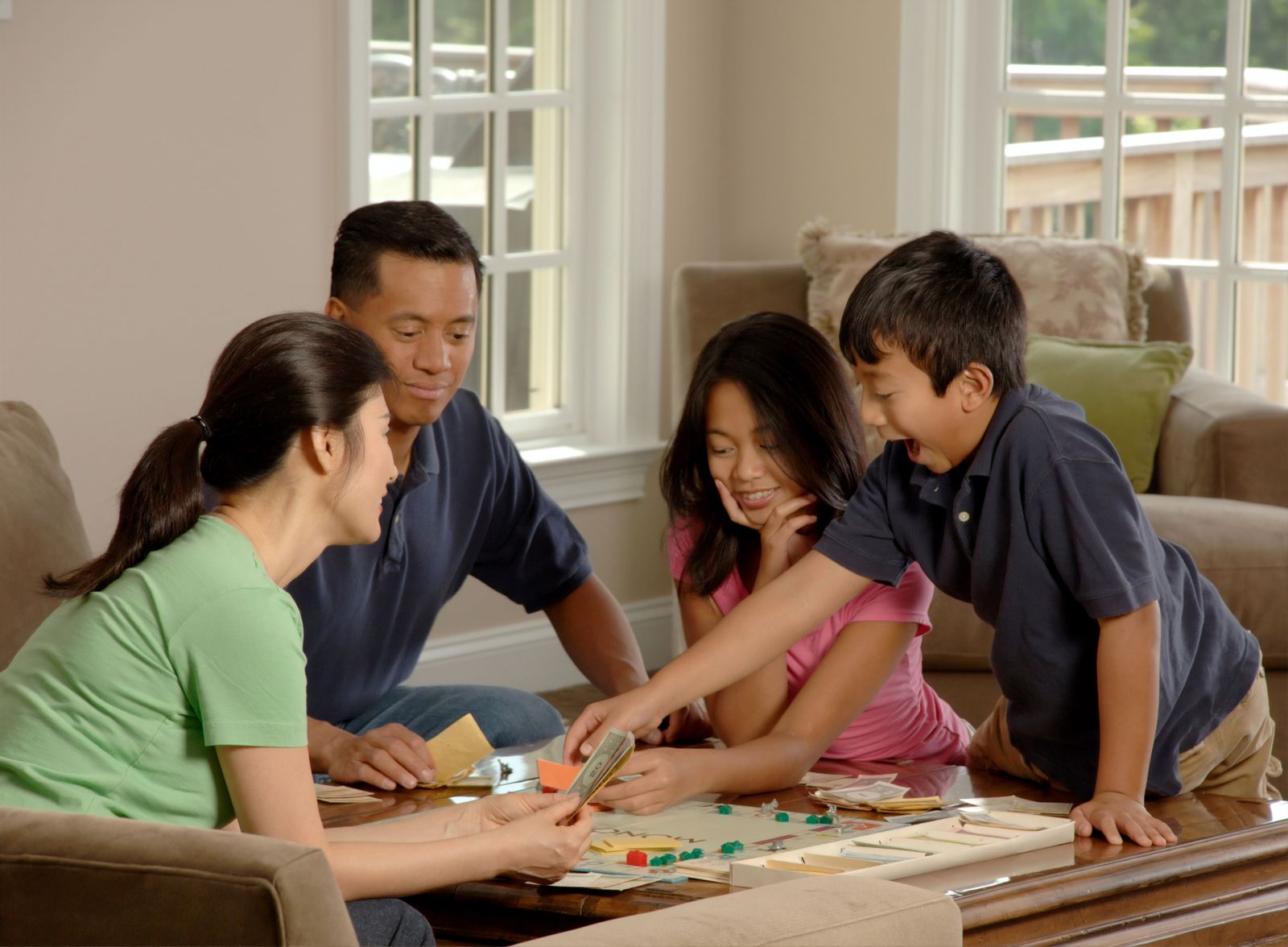 Family receiving support and guidance